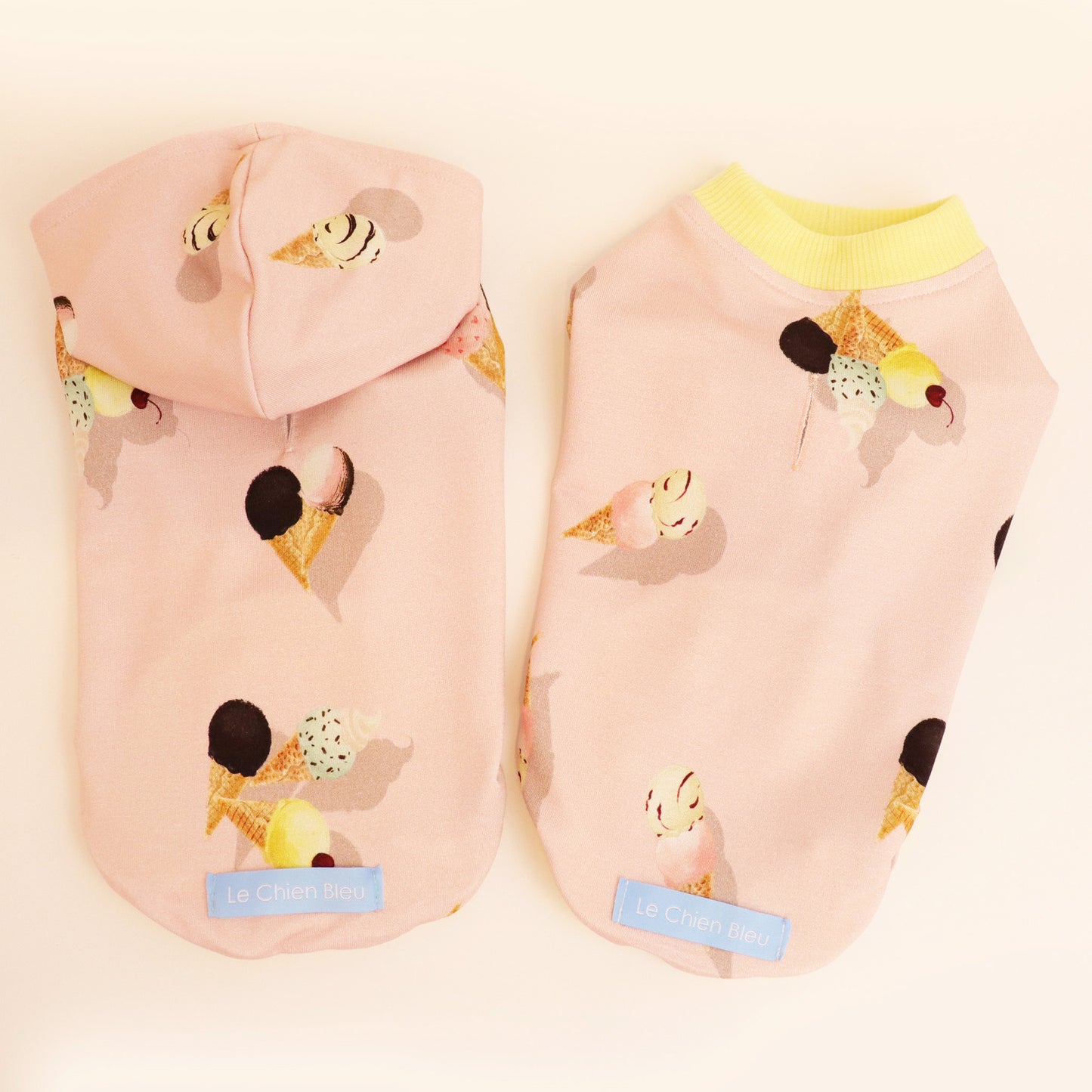 Ice Cream Sleeveless Hoodie - Strawberry