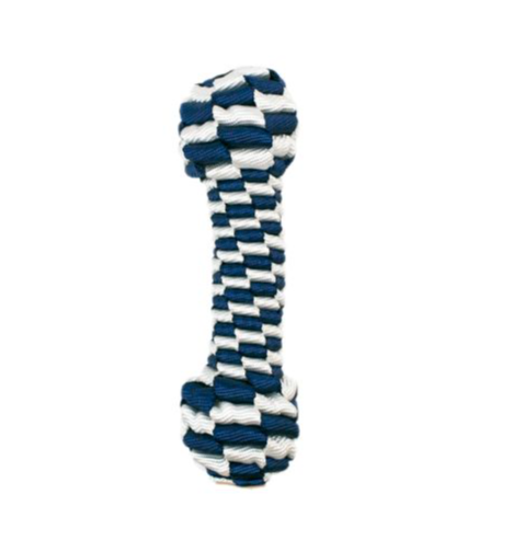 Tall Tails Navy Braided Bone Toy