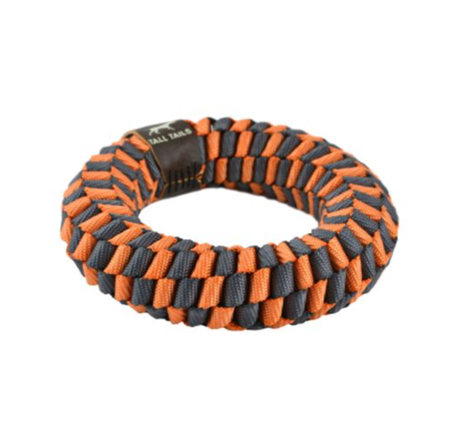 Tall Tails Orange Braided Ring Toy