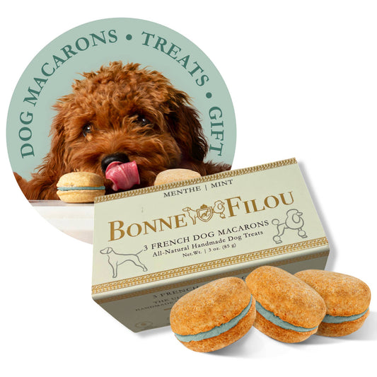 3-ct Birthday Cake Macaron Dog Treats - Valentines Day Gift