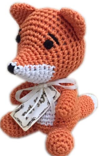 Knit Knack Fox Organic Cotton Dog Toys